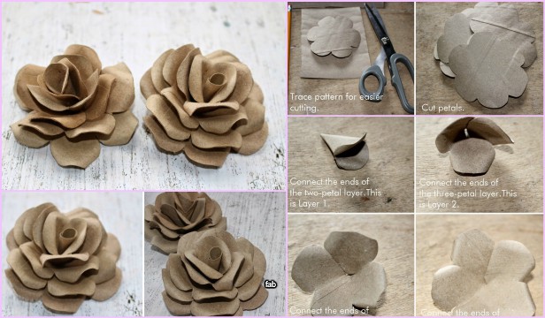 DIY Toilet Paper Roll Rose Flower Tutorial