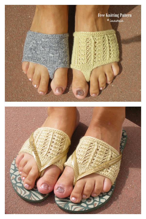Summer Flippant Thong Socks Free Knitting Pattern