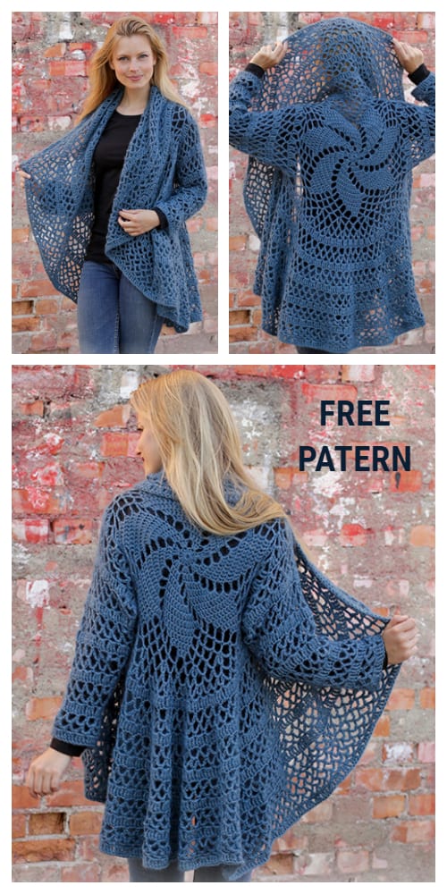 Circular cardigan outlet crochet pattern