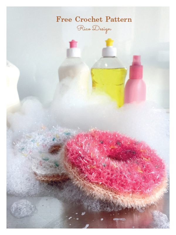 Donut Sponge Kitchen Scrubby Free Crochet Pattern