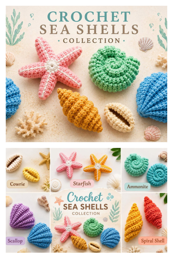 Amigurumi SeaShell Bundle Crochet Patterns