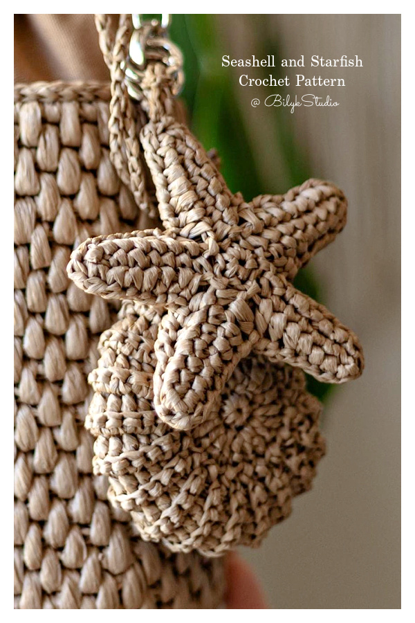 Shell & Starfish Keychain Crochet Patterns