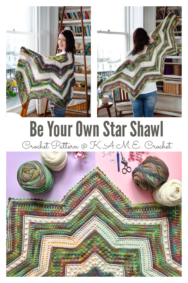 Be Your Own Star Shawl Crochet Pattern