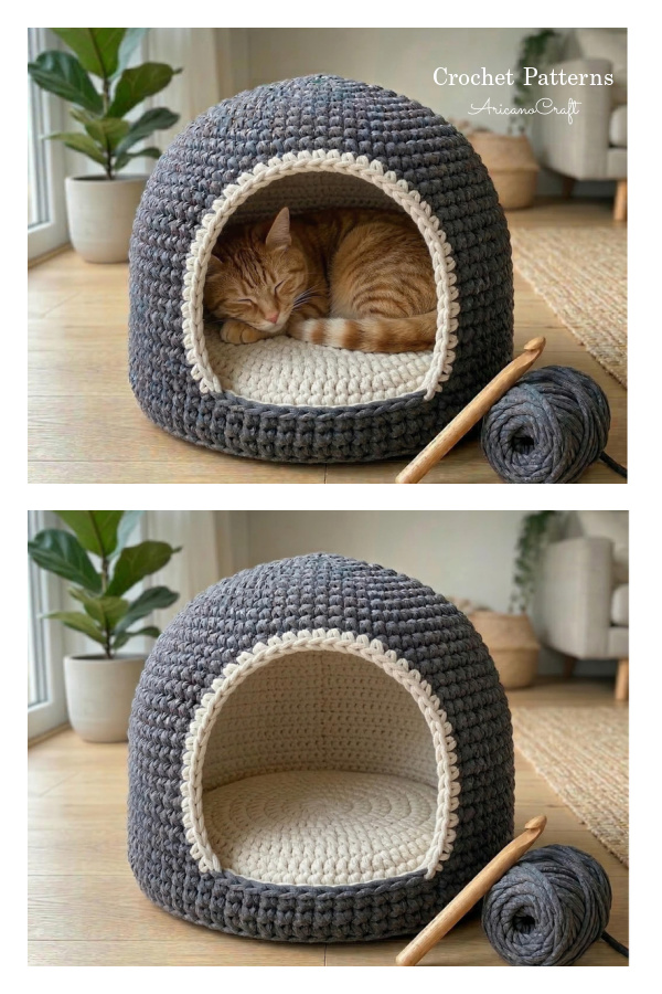 Cat Igloo Crochet Pattern