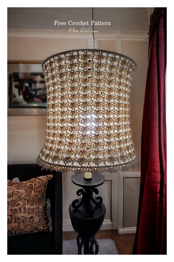 Capiz Lampshade Cover Free Crochet Pattern