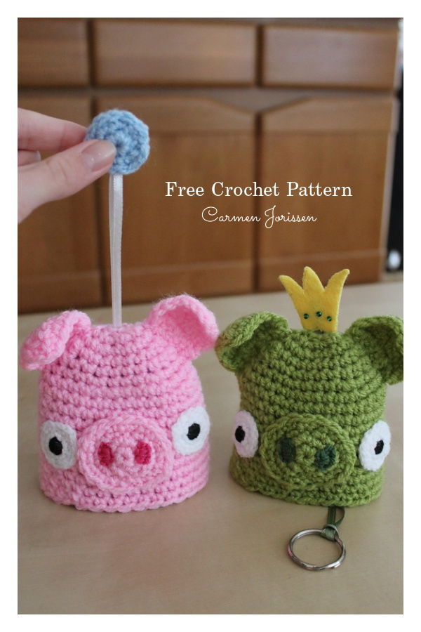 Piggy Key Cozy Free Crochet Pattern
