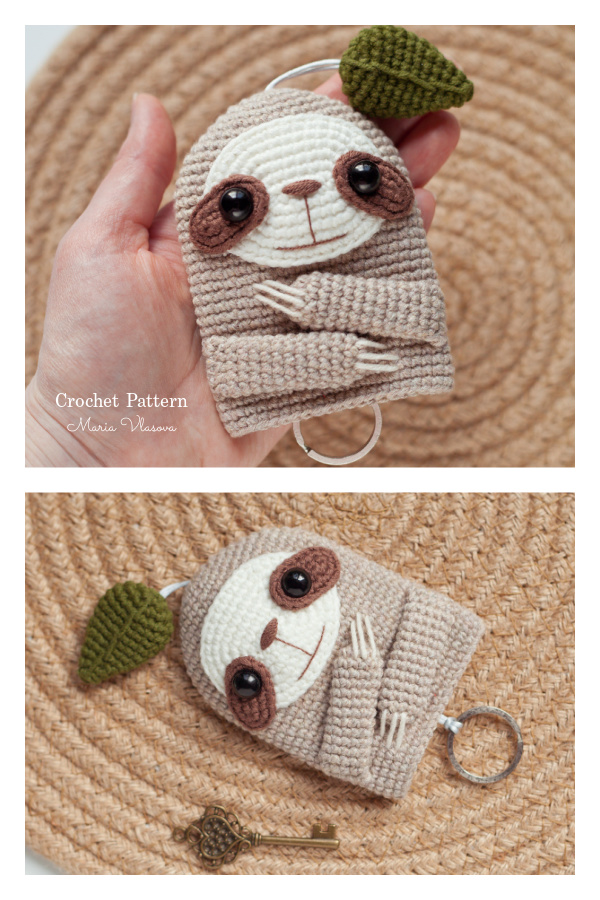 Sloth Key Cover Crochet Pattern