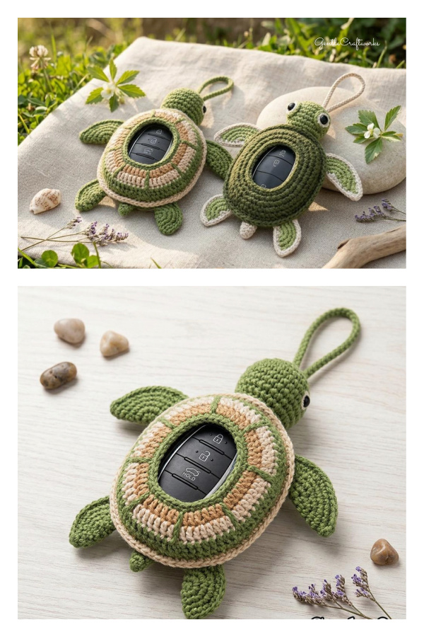 Handmade Sea Turtle Key Fob Cover