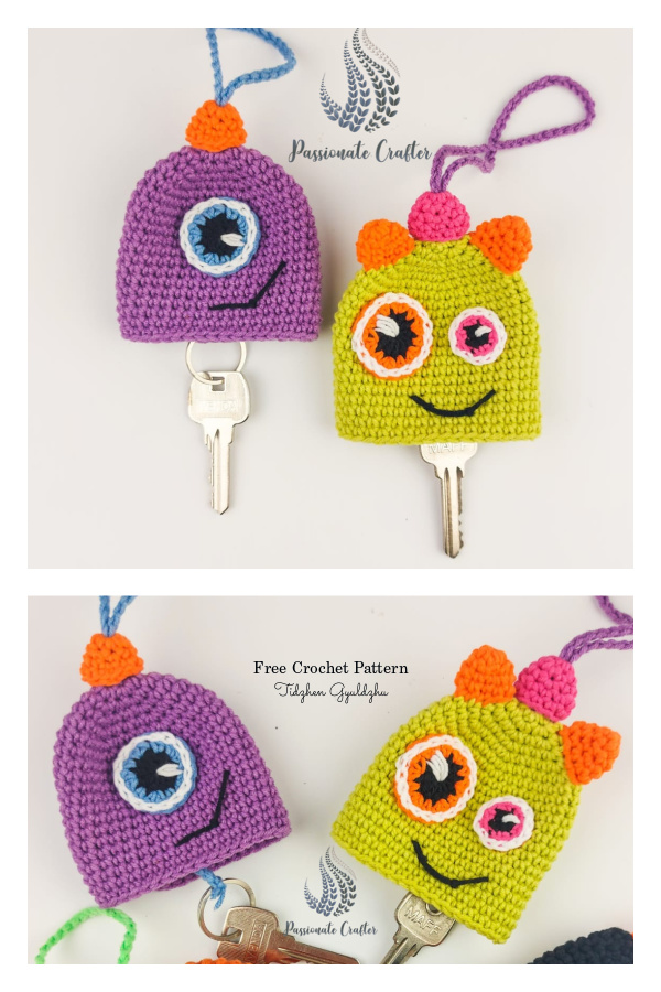 Monster Key Cover Free Crochet Pattern