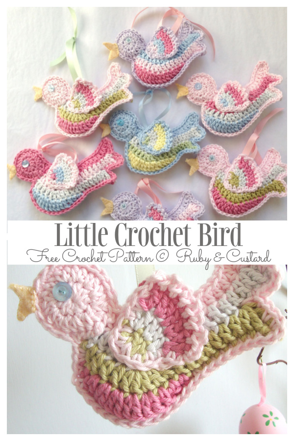 Little Bird Ornament Free Crochet Patterns