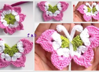 3D Crochet Butterfly Free Pattern-Video 3D Crochet Butterfly Free Pattern-Video