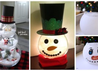 6 DIY Fish Bowl Snowman Christmas Decoration Tutorial – Video DIY Fish Bowl Snowman Christmas Decoration Tutorial - Video