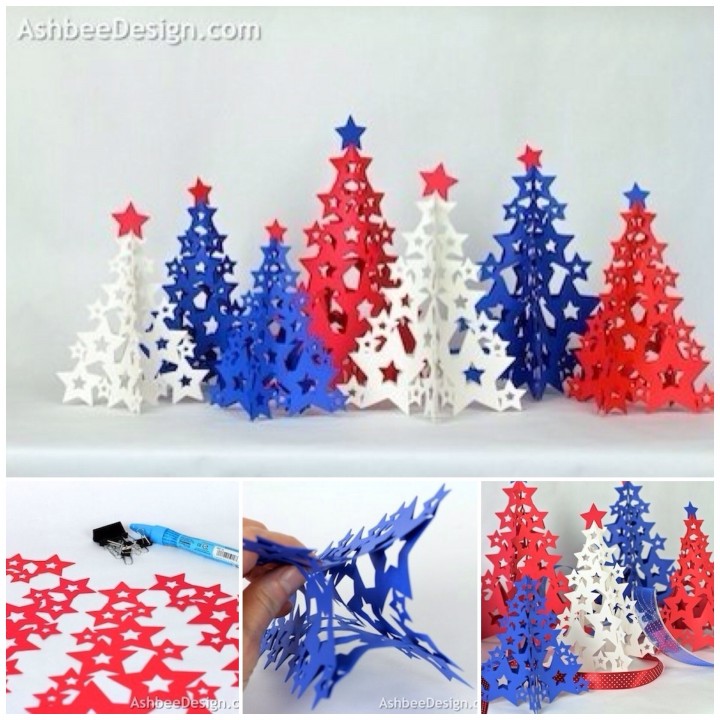 DIY Paper Star Christmas Tree Tutorial