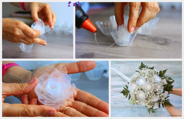 DIY Plastic Egg Tray Rose Flower Christmas Wreath Tutorial-Video
