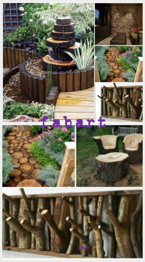 DIY Rustic Log-Decorating Ideas for Home Garden 