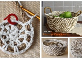 Crochet Hemp Rope Basket Free Crochet Patterns Crochet Hemp Rope Basket Free Crochet Patterns