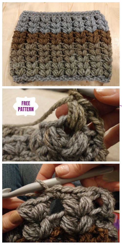 Crochet V Puff Stitch Cowl Free Crochet Patterns - Video