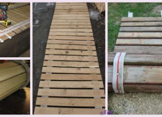 DIY Pallet Wood Roll-Up Sidewalk Tutorial DIY Pallet Wood Roll-Up Sidewalk Tutorial