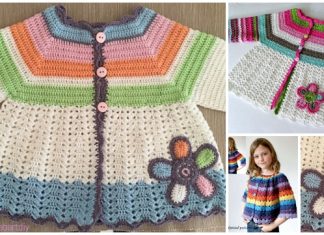 Crochet Girls Flower Cardigan Free Patterns Crochet Girls Flower Cardigan Free Patterns