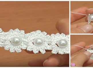 Crochet Mini Bead Flower String Tutorial-Video