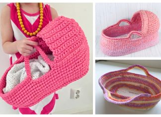Cradle Basket Carrier Free Crochet Patterns + Video Crochet Cradle Basket Baby Carrier Free Crochet Pattern - Video