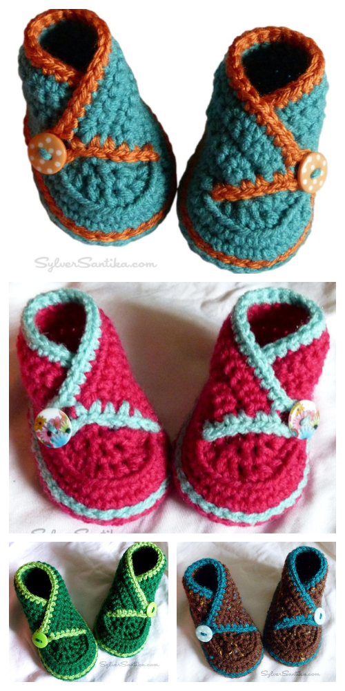 baby kimono shoes crochet pattern free