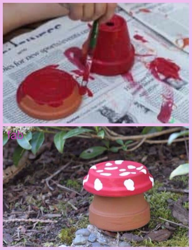 DIY Clay Pot Mushroom Toadstool Tutorials