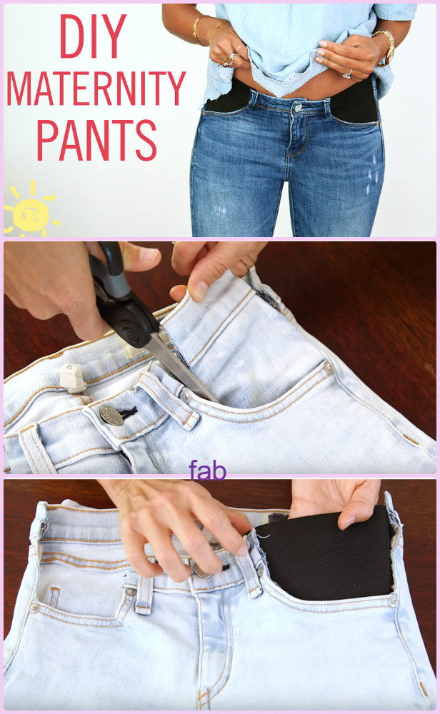 3 Ways to Make Regular Pants into Maternity Pants - wikiHow