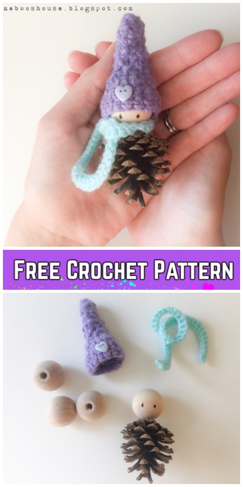 Crochet Pinecone Fairy Free Pattern & Tutorial 
