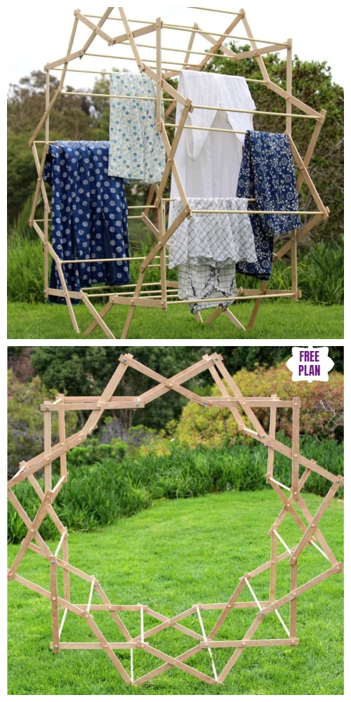 DIY Star Shaped Laundry Drying Rack Tutorial