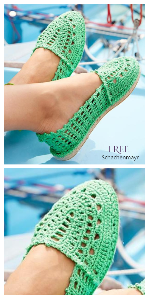 Women Espadrilles Shoes Free Crochet Pattern