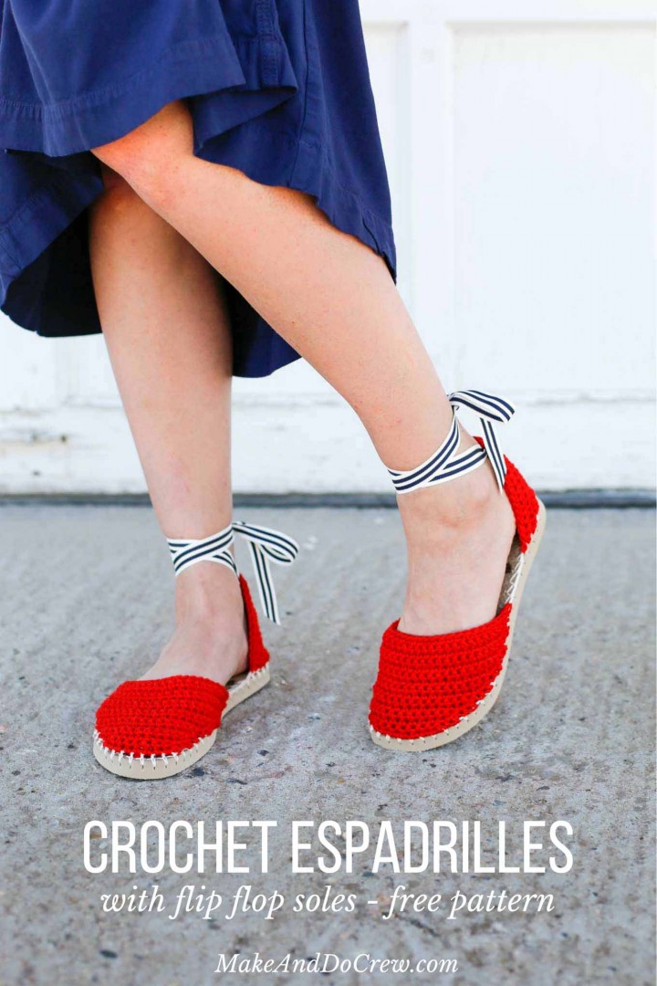 Crochet Espadrilles Flip Flop Shoes Free Pattern