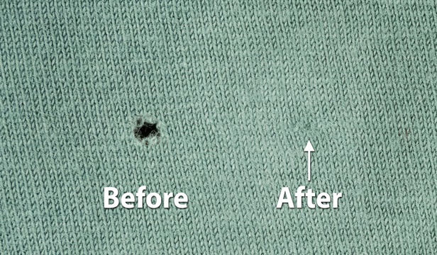 Quick No Sew Trick to Repair T-shirt Holes tutorial