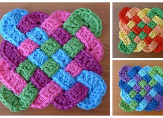 Celtic Knot Square Free Crochet Pattern + Video Crochet Celtic Knot Square Free Crochet Pattern