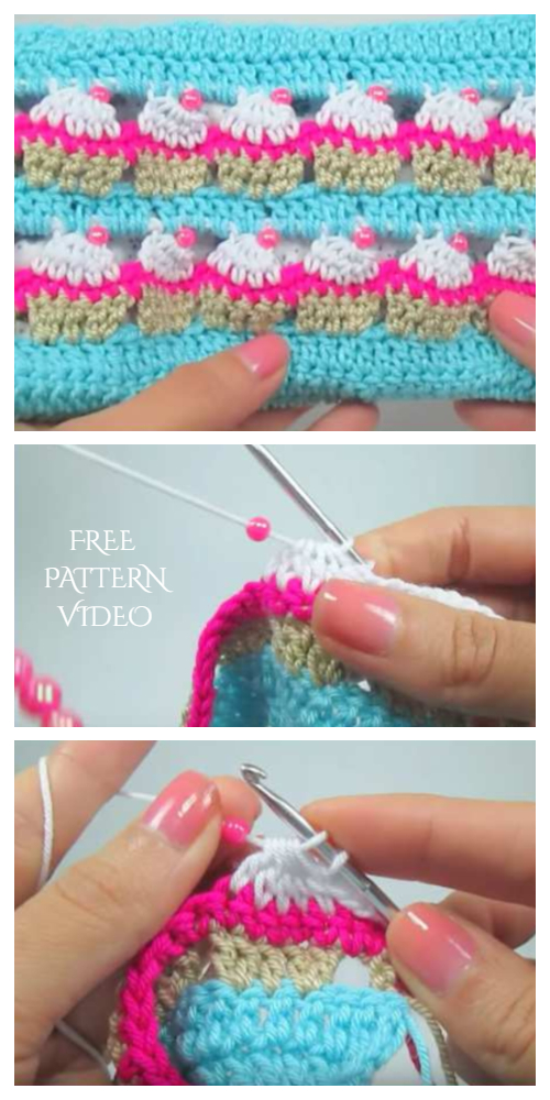 Cupcake Stitch Free Crochet Pattern + Video