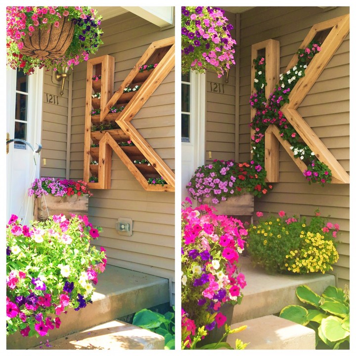 DIY Cedar Monogram Planter Box Tutorial