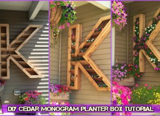 DIY Cedar Monogram Planter Box Tutorial DIY Cedar Monogram Planter Box Tutorial