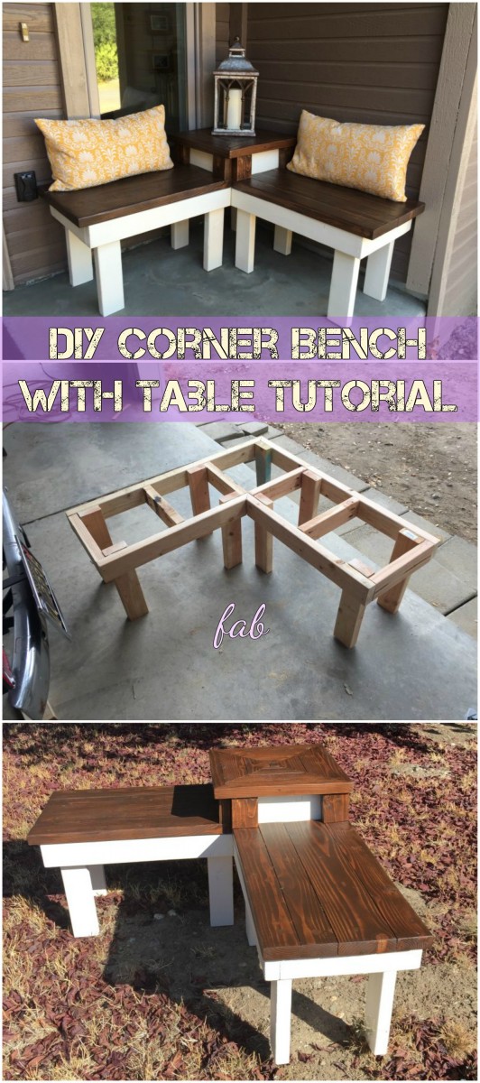 DIY Corner Bench with Table Tutorial 