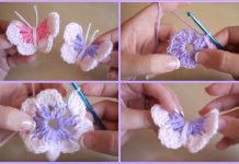 Easy Crochet 3D Butterfly Free Pattern-Video DIY Crochet 3D Butterfly Free Pattern-Video