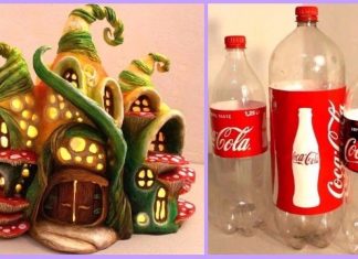 DIY Fairy House Lamp from Plastic Bottle Tutorial + Video DIY Enchanted Fairy House Lamp from Plastic Bottle Tutorial-Video