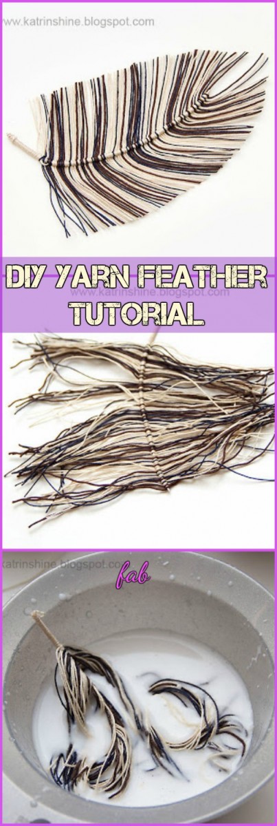 DIY Tutorial Yarn Feather! (almost a FAIL) 