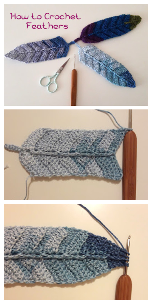 Reversible Feathers Free Crochet Patterns + Video