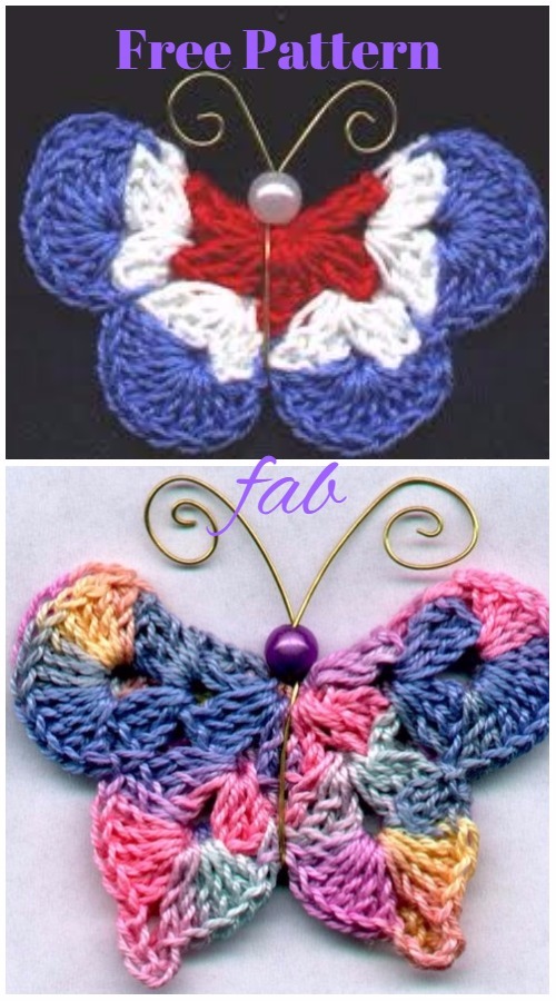 Crochet 3D Mary G Butterfly Free Pattern