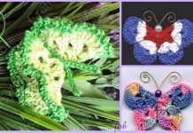 Crochet 3D Butterfly Free Patterns Crochet 3D Butterfly Free Patterns & Tutorials