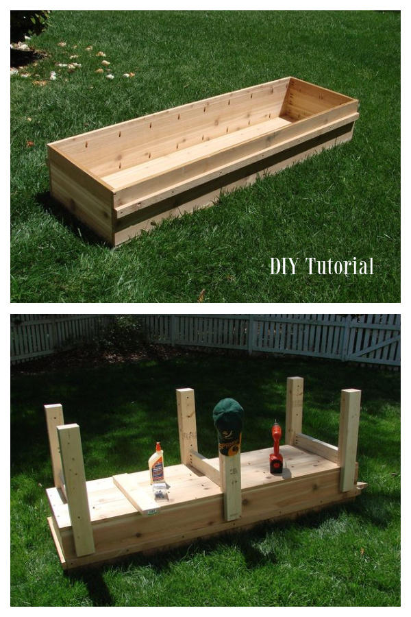 DIY Waist High Wood Planter Box Tutorial