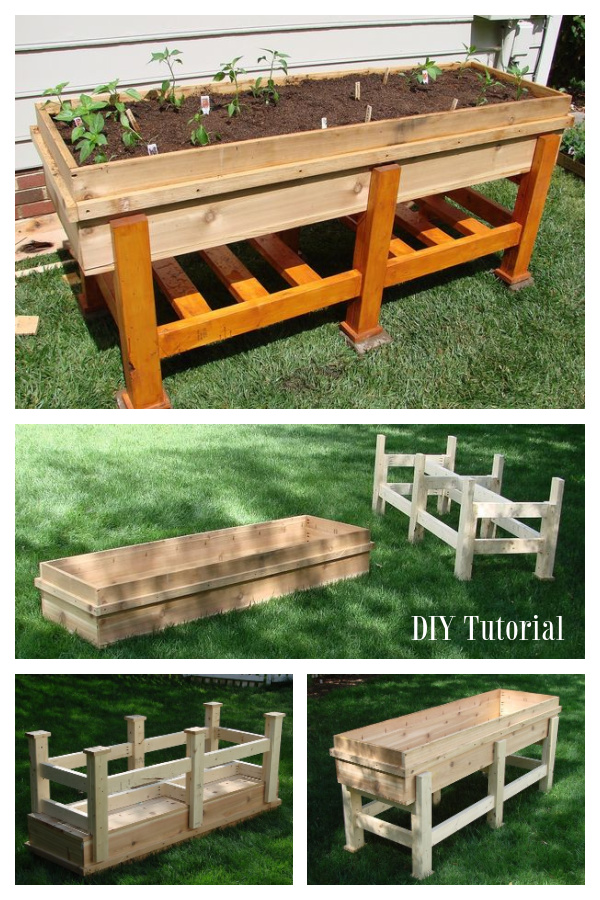 DIY Waist High Wood Planter Box Tutorial