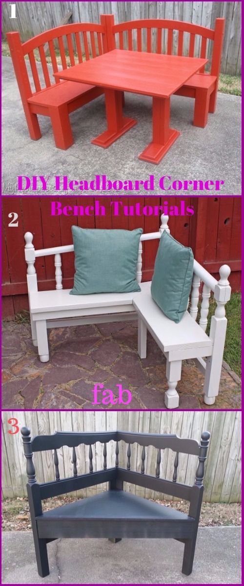 DIY Headboard Corner Bench Tutorial 