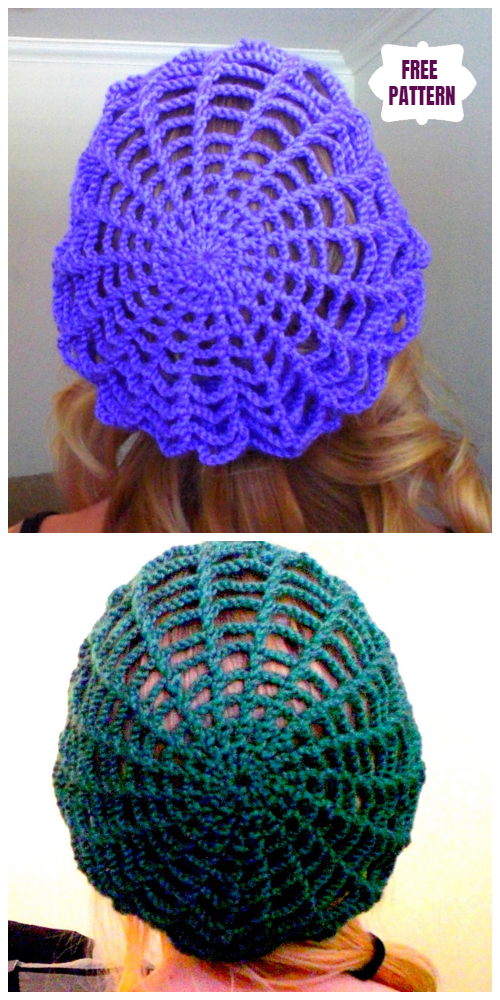 Crochet Spider Web Slouchy Hat Free Crochet Pattern