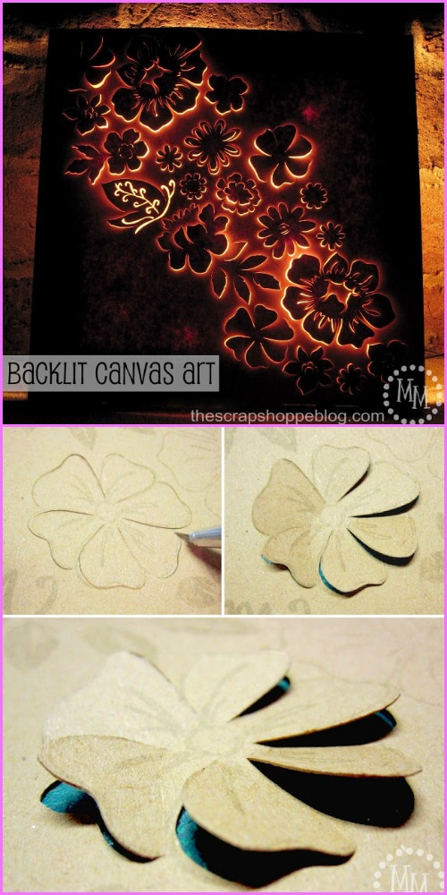 DIY Backlit Flower Canvas Art Tutorial