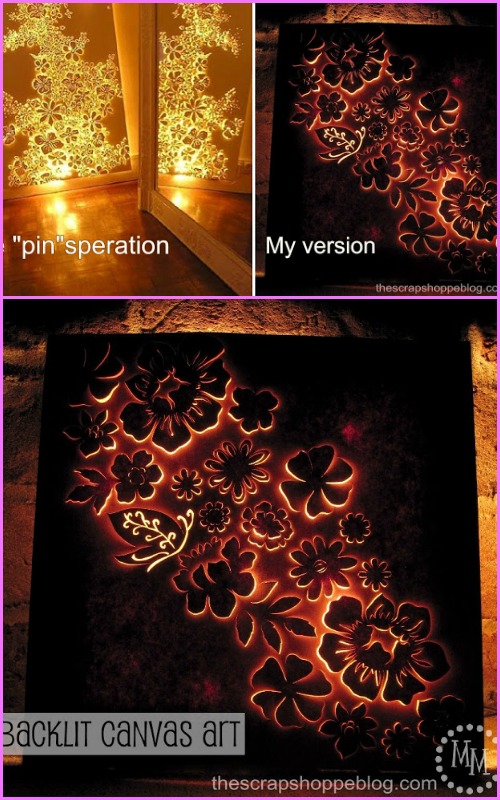 DIY Backlit Flower Canvas Art Tutorial